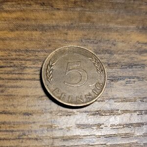Vintage 5 Pfennig Coin
